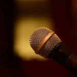 HD wallpaper: microphone, a girl with a microphone, singing, studio ...